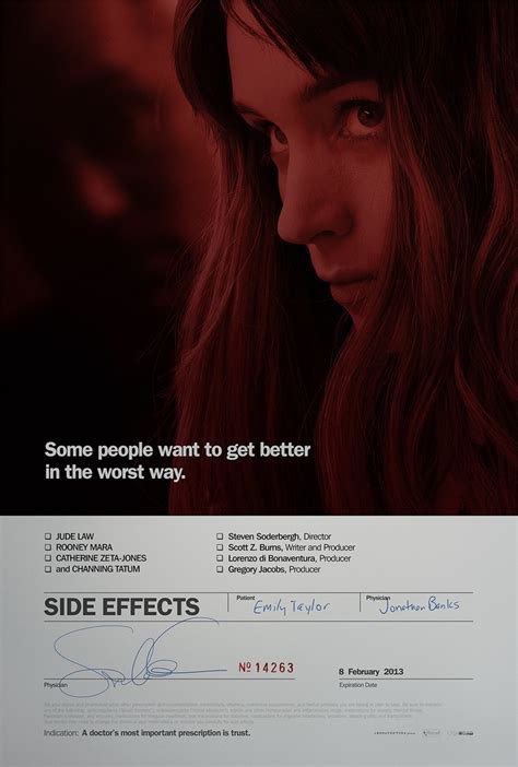 Side Effects Movie Poster - Fonts In Use