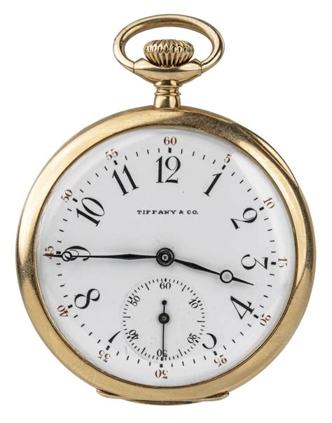 An Antique 18K Gold Swiss Made Tiffany & Co Open Faced Pocket Watch | Artzze