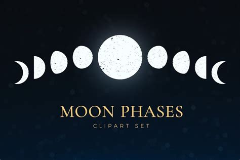 Moon Phases Clip Art Set #Sponsored , #SPONSORED, #styles#phases#pixel#Worked in 2020 | Clip art ...