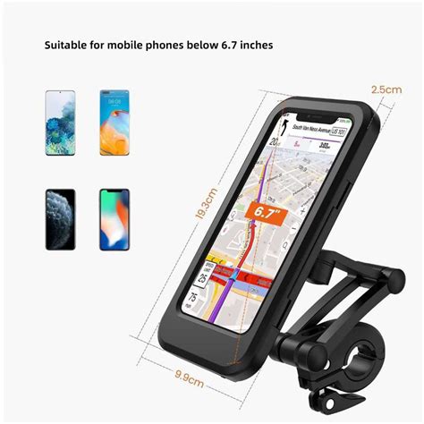 Mobile Phone Holder for Bicycle with IPX6 Waterproof Design | hotebike