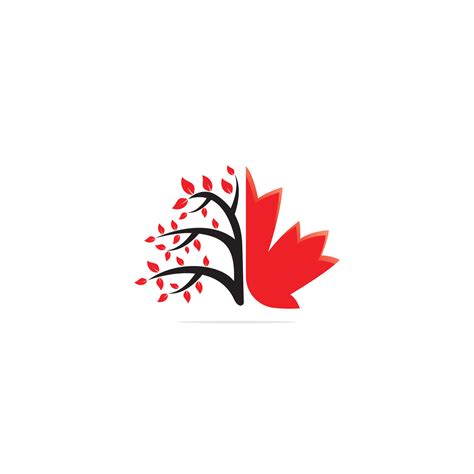 Maple leaf and tree logo design. Symbol of Canada country and nature. 13156573 Vector Art at ...