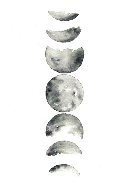 'moon phases' Hi by Rachael Ryan #watercolor #moonphases #hirachaelryan | Random | Pinterest ...