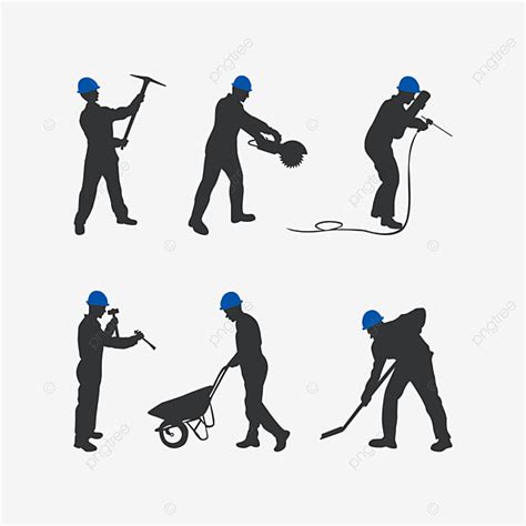 Construction Worker Silhouette PNG Free, Vector Construction Worker Silhouette, Construction ...