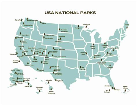 National Parks In The Us Map - Retha Charmane