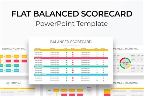 Flat Balanced Scorecard PowerPoint Template | Nulivo Market