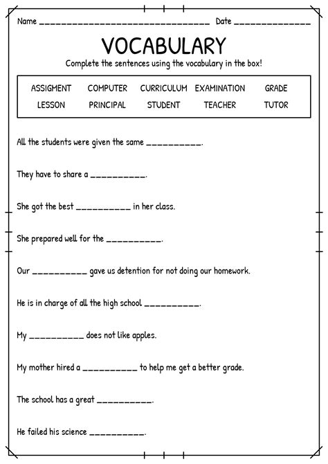 17 Best Images of Matching Worksheet Template PDF - Vocabulary Matching Worksheet Template ...