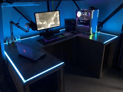 Curved Custom Gaming Desk Setup | Best Gaming Desk Setup