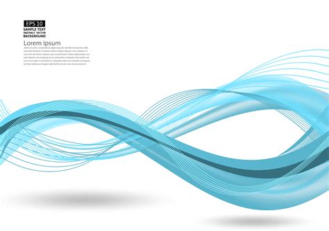 Blue abstract wave background modern design with copy space, Vector illustration for your ...