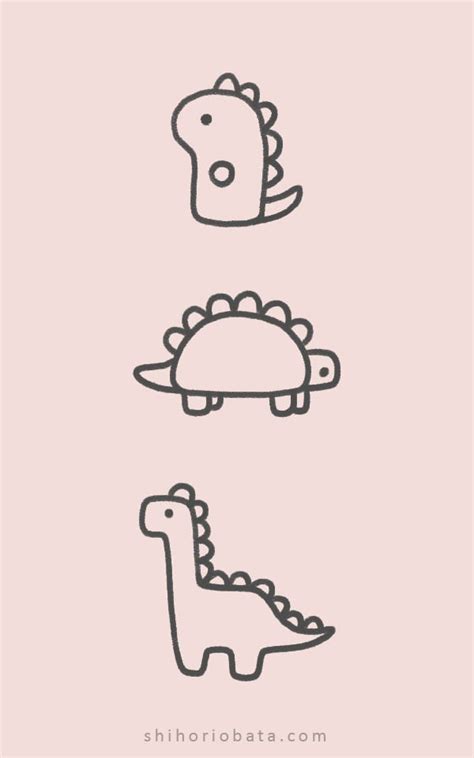 16+ Simple Dinosaur Drawings | AbbedZidaan