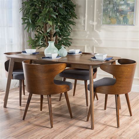 Dudley 5 Piece Mid Century Dining Set