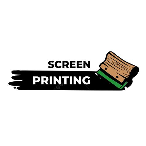 Screen Printing Logo, Logo Screen Printing, Screen Printing, Screen Printing Racket PNG ...