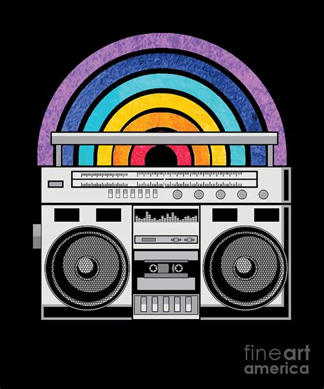 Beatbox Rainbow Hiphop Rap Microphone Music Gift Digital Art by Thomas Larch - Pixels