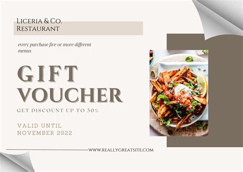 Free Printable Custom Restaurant Gift Certificate Templates, 47% OFF