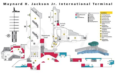 Atlanta Airport Terminal Map - Atlanta Airport Food, Shops Guide