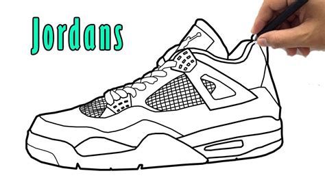 How to Draw Jordans Drawing | Easy Jordan Shoe Drawings Step by Step Sketch | Learning how to ...