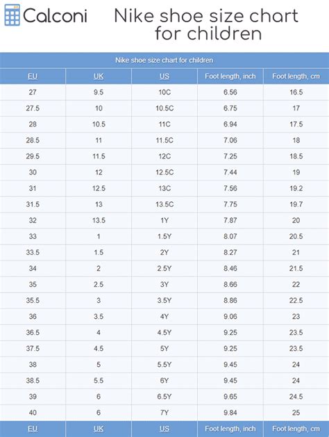 Sehnsucht Fußgänger Attentäter nike youth shoe size chart vs women 39 Genau Straßenbauprozess ...