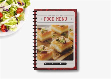 Modern Restaurant Book Menu Design Template - 99Effects