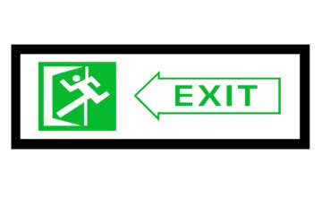 Exit Sign Warning, Passage, Green, Safety PNG Transparent Image and Clipart for Free Download