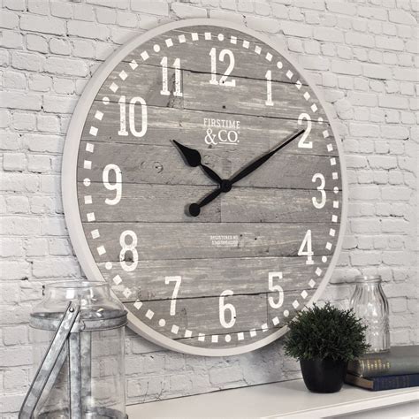 FirsTime & Co.® Arlo Gray Farmhouse Wall Clock, American Crafted, Light Gray, 20 x 2 x 20 in ...