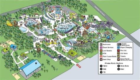 Six Flags Hurricane Harbor Splashtown Map and Brochure (2019) | ThemeParkBrochures.net