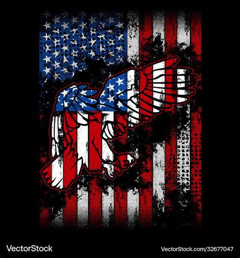 Eagle flag - american flag Royalty Free Vector Image