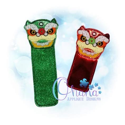 Dragon Bookmark Embroidery Design - Ohana Applique Designs