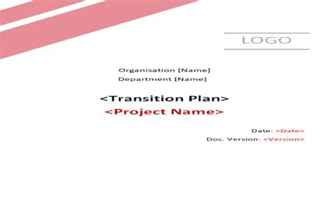 22 x Business Transition Plan Templates – Word, Excel