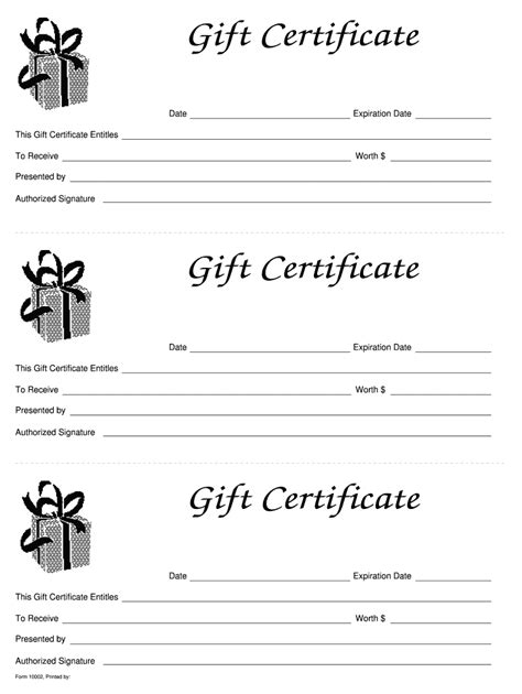 Gift Certificate Template - Fill Online, Printable, Fillable, Blank | pdfFiller