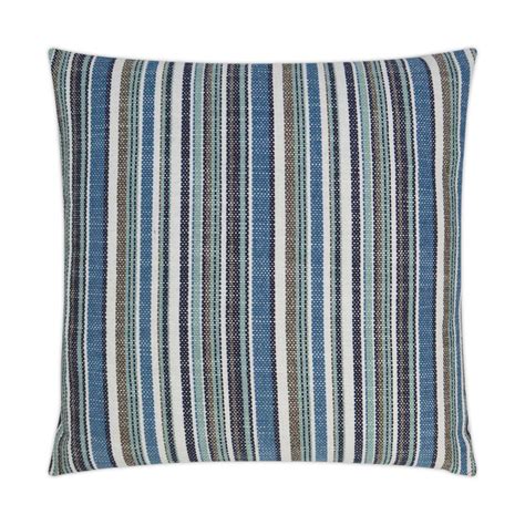 Sun Run Aqua Blue Lumbar Pillow | Caron's Beach House