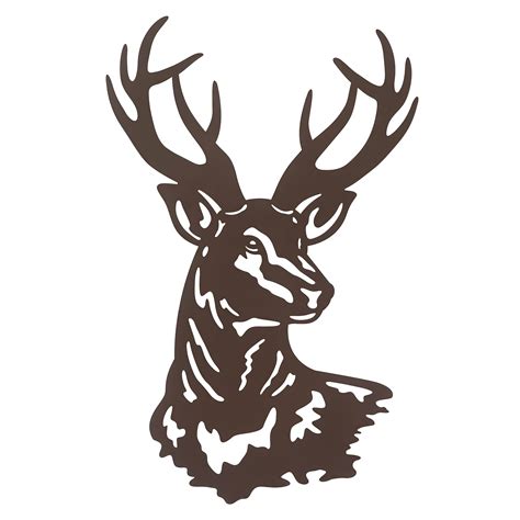 Buy Hokfirm Deer Wall Decor Deer Silhouette Wall Decor Metal Deer Wall Art Indoor and outdoor ...