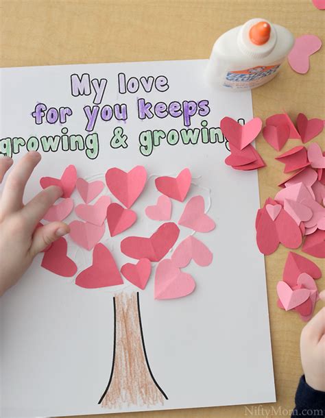 Heart Tree Craft for Kids {Valentine’s Day} – Nifty Mom