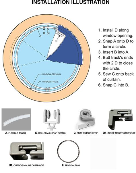 Round Window Curtain Tracks Installation - The Flextracks