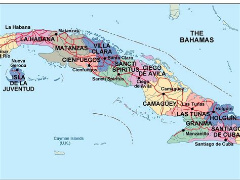 cuba political map. Eps Illustrator Map | Vector World Maps