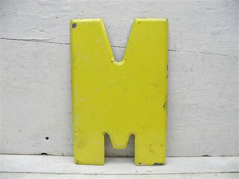 Vintage Metal Letter M or Letter W 7.5 Thick Tin Sign - Etsy