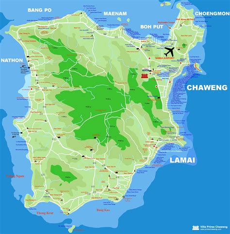 Koh Samui Thailand Map - Map Of New Jersey