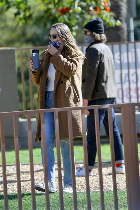 Leighton Meester and Adam Brody take their daughter Arlo to a local park in Los Angeles