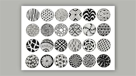 Zentangle Circle Patterns Step By Step