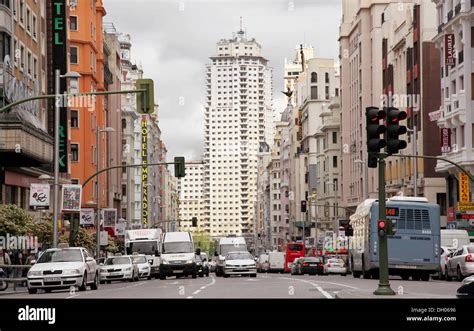 Gran Via shopping street, Madrid, Community of Madrid, Spain Stock Photo - Alamy