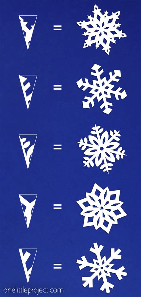 How to Make Paper Snowflakes | One Little Project in 2020 | Paper snowflake template, Winter diy ...