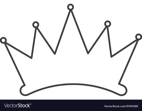 Simple crown silhouette Royalty Free Vector Image