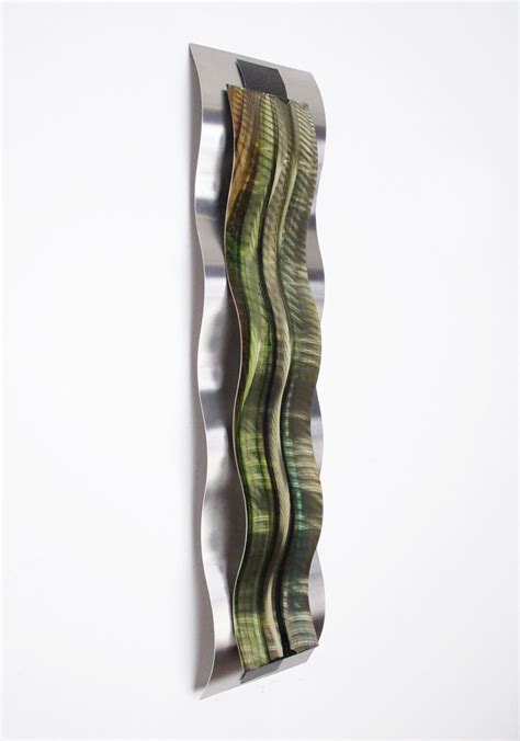 Metal Wall Art Green Metal Wall Sculpture rythmic Curves by Brian M Jones Modern Paintings ...