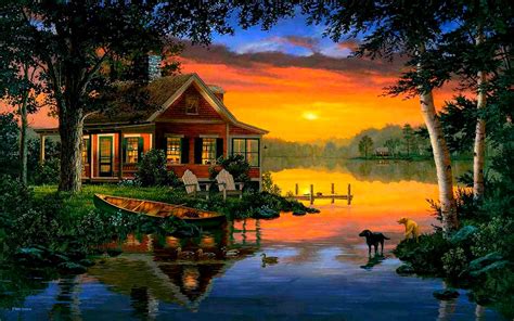 Cabin Sunset Wallpapers - Wallpaper Cave