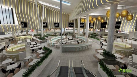 ArtStation - 3D Innovative Mall Food Court Design View