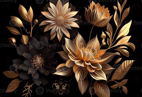 Discover more than 65 black background floral wallpaper best - in.cdgdbentre