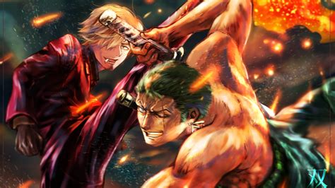 2560x1440 Resolution Roronoa Zoro vs Sanji One Piece 1440P Resolution Wallpaper - Wallpapers Den