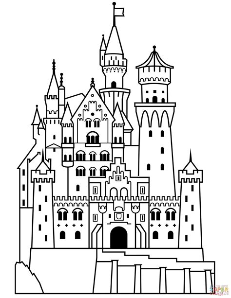 Printable Coloring Pages Castles