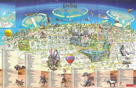 Large scale tourist map of Dubai. Dubai large scale tourist map | Vidiani.com | Maps of all ...