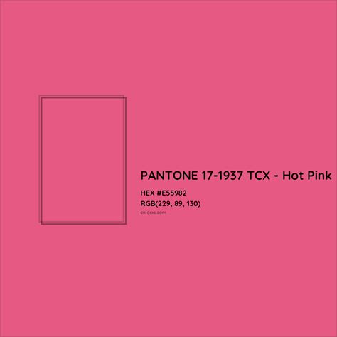 PANTONE 17-1937 TCX - Hot Pink Complementary or Opposite Color Name and Code (#E55982) - colorxs.com