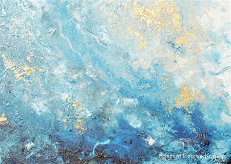 GICLEE PRINT Art Abstract Painting Ocean Blue White Seascape Coastal L – Contemporary Art by ...