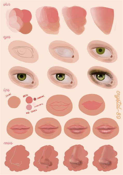 Digital Painting Tutorial - Facial Features by crystal-89.deviantart.com on @deviantART ...